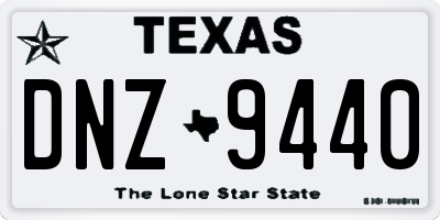TX license plate DNZ9440