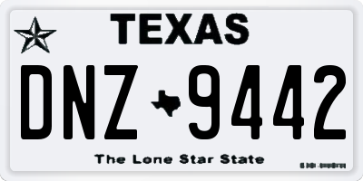TX license plate DNZ9442