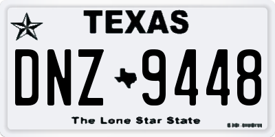 TX license plate DNZ9448