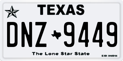 TX license plate DNZ9449