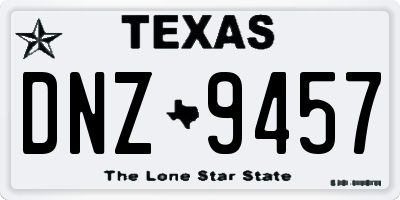 TX license plate DNZ9457