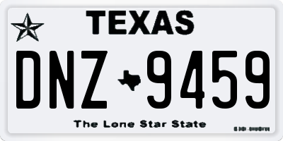 TX license plate DNZ9459