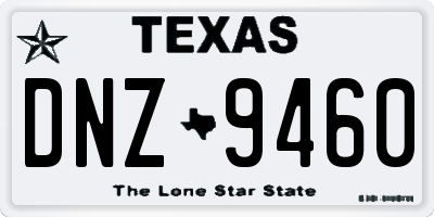 TX license plate DNZ9460