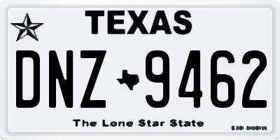 TX license plate DNZ9462