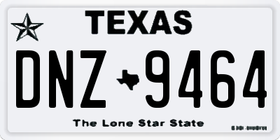 TX license plate DNZ9464