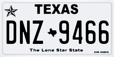 TX license plate DNZ9466