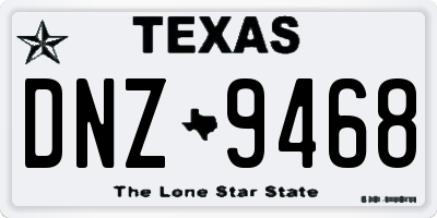 TX license plate DNZ9468