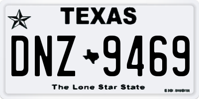 TX license plate DNZ9469
