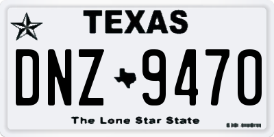 TX license plate DNZ9470