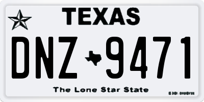 TX license plate DNZ9471