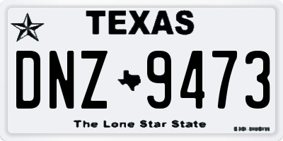 TX license plate DNZ9473