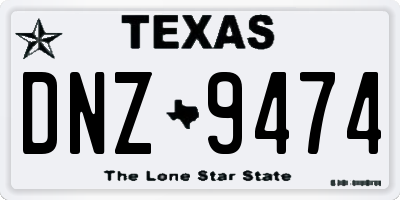 TX license plate DNZ9474