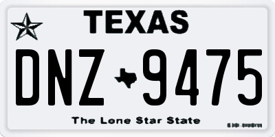 TX license plate DNZ9475