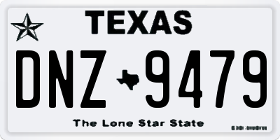 TX license plate DNZ9479