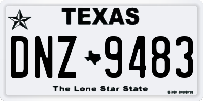 TX license plate DNZ9483
