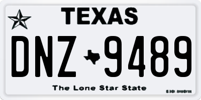 TX license plate DNZ9489