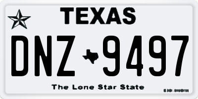TX license plate DNZ9497