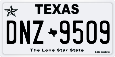 TX license plate DNZ9509