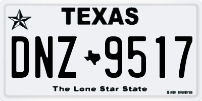 TX license plate DNZ9517