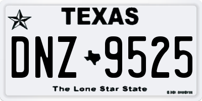 TX license plate DNZ9525