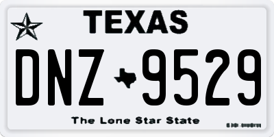 TX license plate DNZ9529