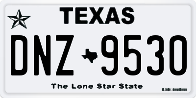 TX license plate DNZ9530
