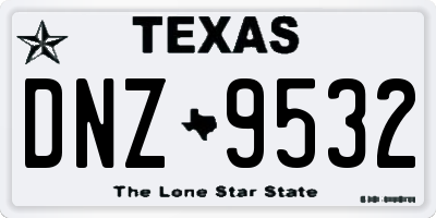 TX license plate DNZ9532