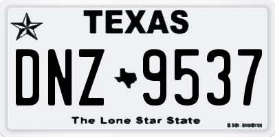 TX license plate DNZ9537