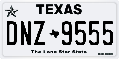 TX license plate DNZ9555