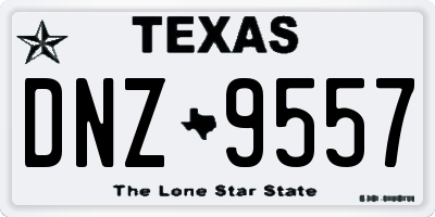 TX license plate DNZ9557