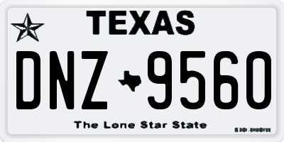 TX license plate DNZ9560