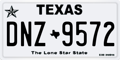 TX license plate DNZ9572