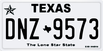 TX license plate DNZ9573
