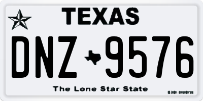 TX license plate DNZ9576