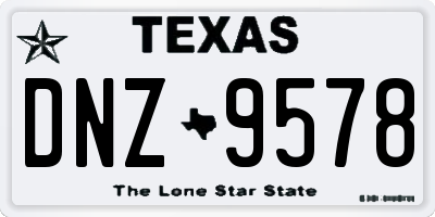 TX license plate DNZ9578
