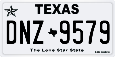 TX license plate DNZ9579