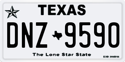 TX license plate DNZ9590