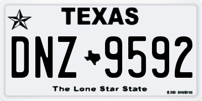 TX license plate DNZ9592