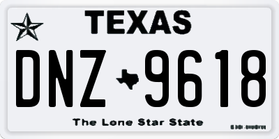 TX license plate DNZ9618