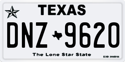 TX license plate DNZ9620