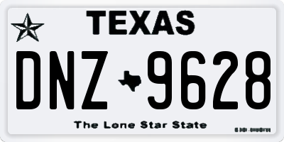 TX license plate DNZ9628