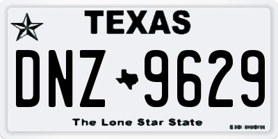 TX license plate DNZ9629