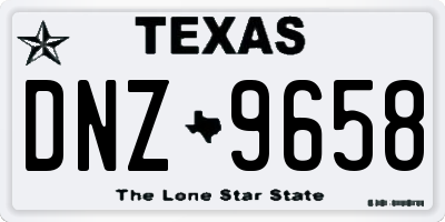 TX license plate DNZ9658