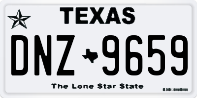 TX license plate DNZ9659
