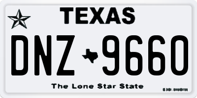 TX license plate DNZ9660