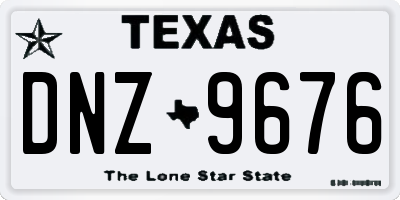 TX license plate DNZ9676