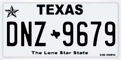 TX license plate DNZ9679