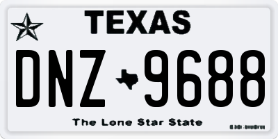 TX license plate DNZ9688