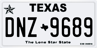 TX license plate DNZ9689