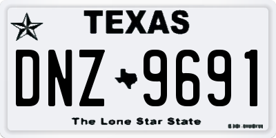 TX license plate DNZ9691